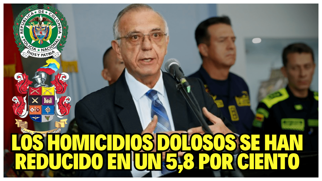 BAJA UN 5,8% LOS HOMICIDIOS EN COLOMBIA